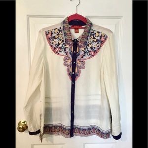 Sundance silk button down blouse  long sleeve